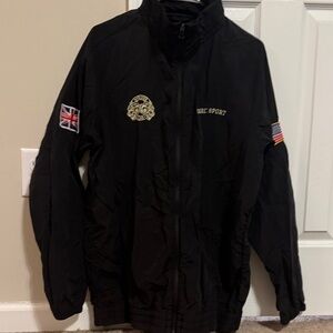 Darc Sport Black Windbreaker with Gold Accents